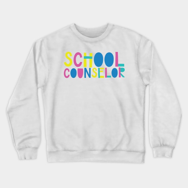 School Counselor Gift Idea Cute Back to School Crewneck Sweatshirt by BetterManufaktur